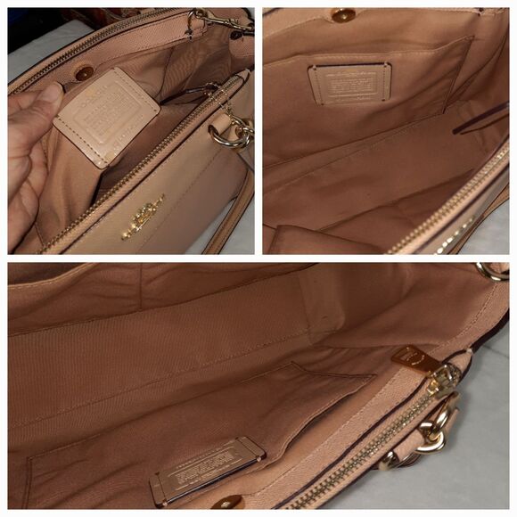 Coach Nude Leather  Brooke Carryall Shoulder Bag - Picture 8 of 9